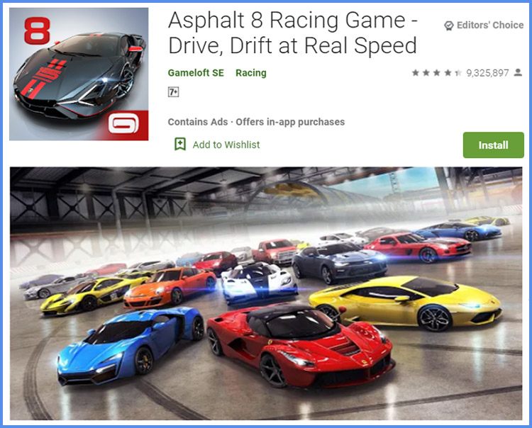 Asphalt 8 Racing Game Balapan Android