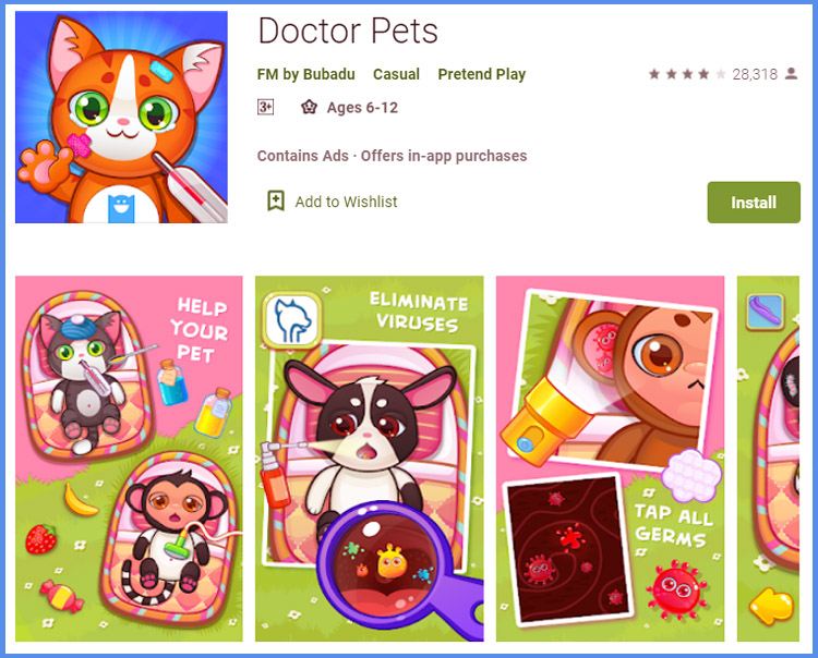Doctor Pets Game Dokter Hewan