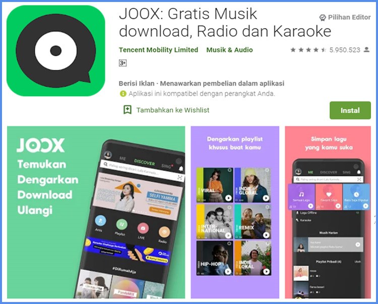 Joox Aplikasi Download Lagu Terpopuler