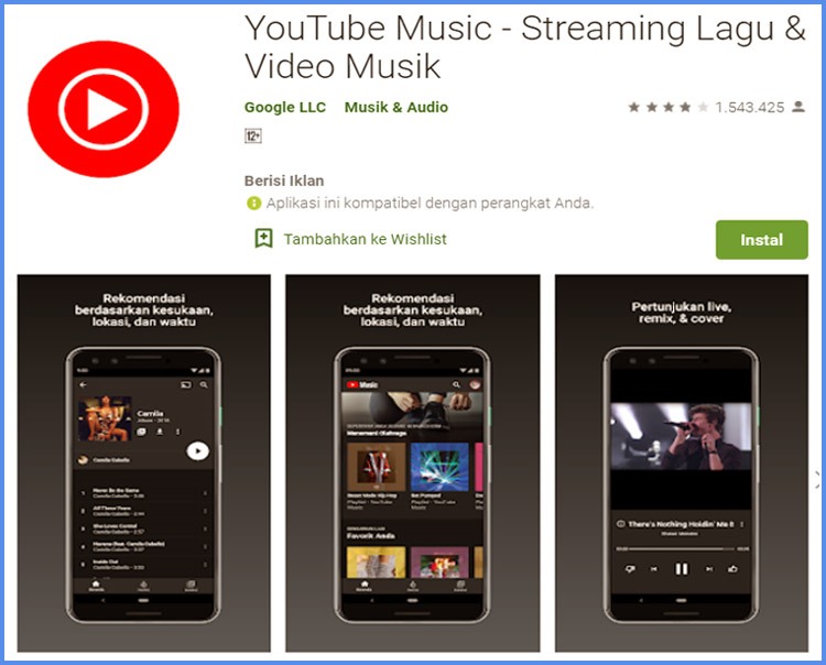 Youtube Music Aplikasi Download Lagu Android Terbaik
