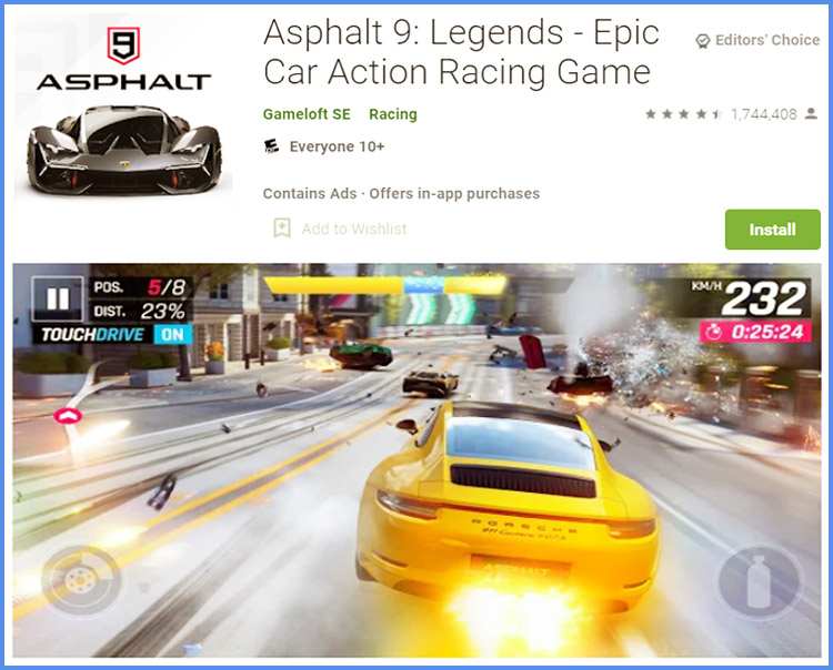 Asphalt 9 Legend Game Android Dengan Grafis Terbaik