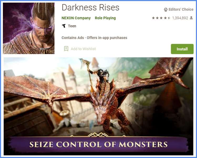 Darkness Rises Game Android Dengan Grafis Bagus